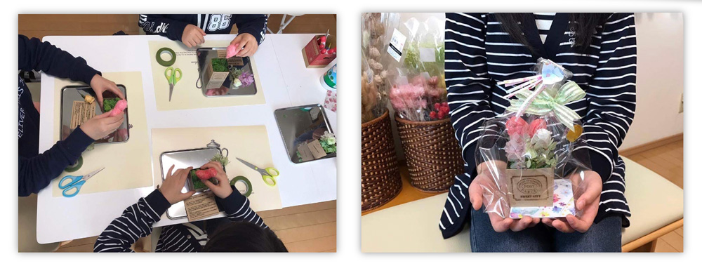 フラワーアレンジメント講座の様子